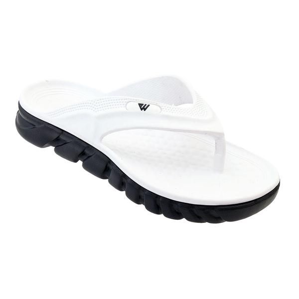 black and white thong sandals