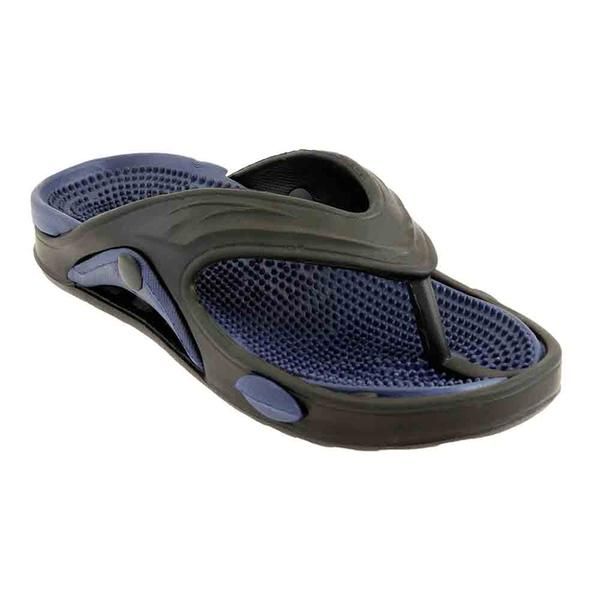 48 Wholesale Mens Thong Sandals In Navy And Black at