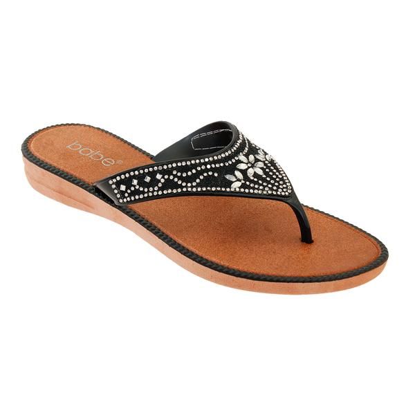 40 Wholesale Womens Rhinestone Flip Flop In Black - at ...