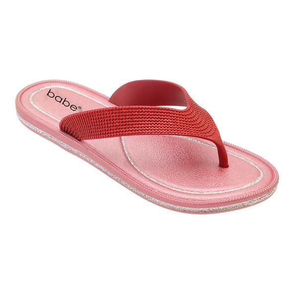 40 Wholesale Women's Glitter Flip Flop In Red - at - wholesalesockdeals.com