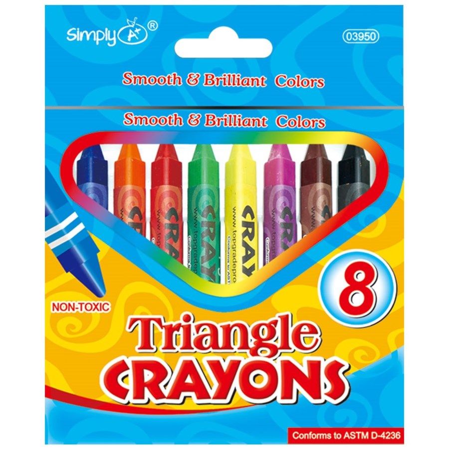 144 Wholesale 8ct Triangle Crayons At Wholesalesockdeals