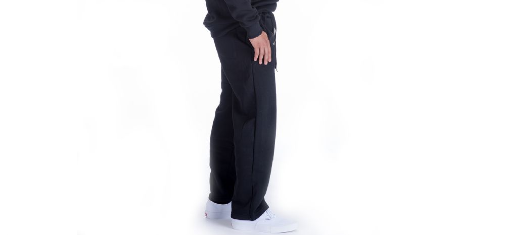 open leg sweatpants mens