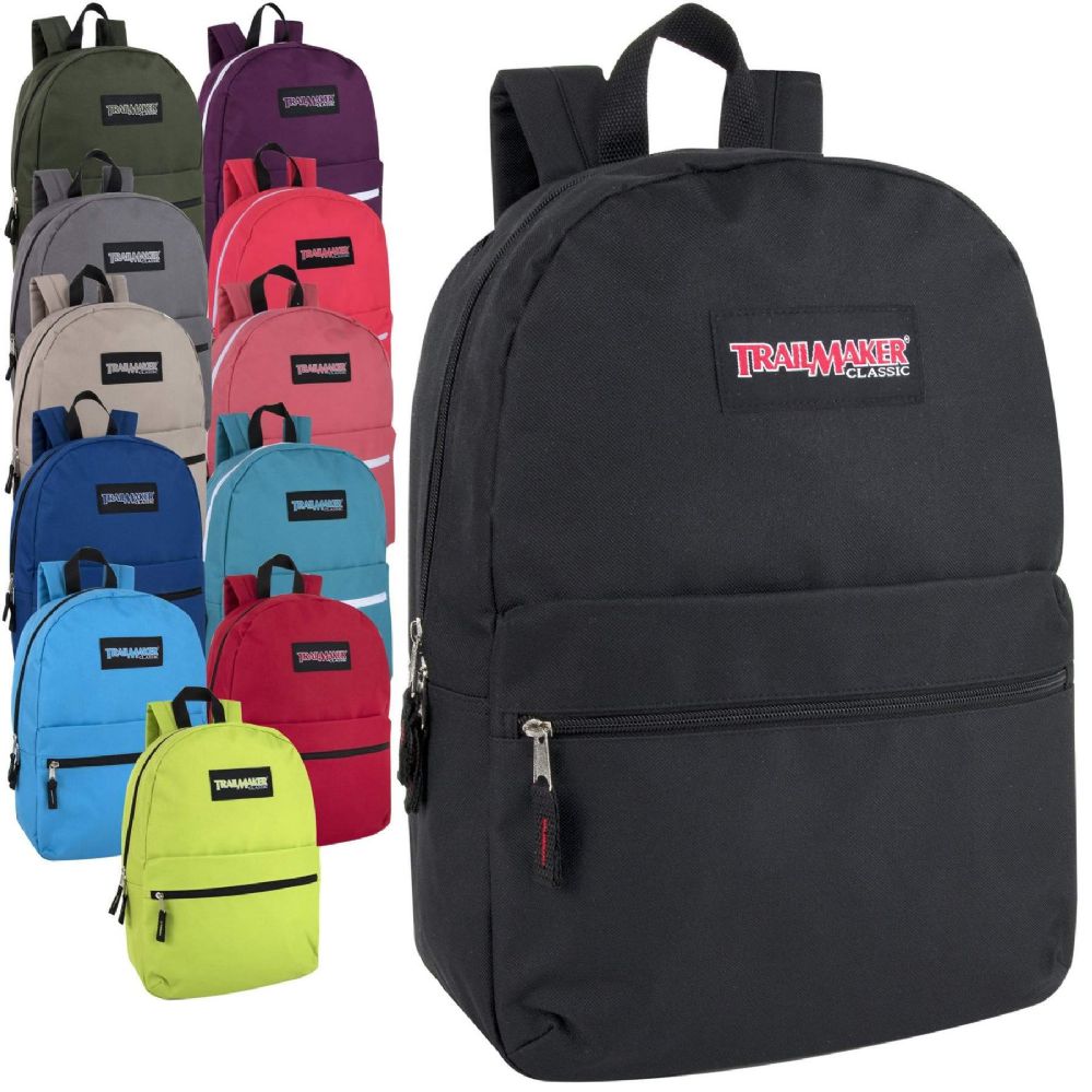 24 Wholesale Trailmaker Classic 17 Inch Backpack at