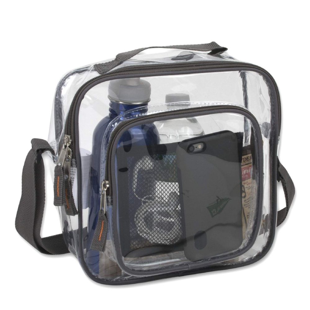 24 Wholesale Clear Toiletry Bag In Grey at
