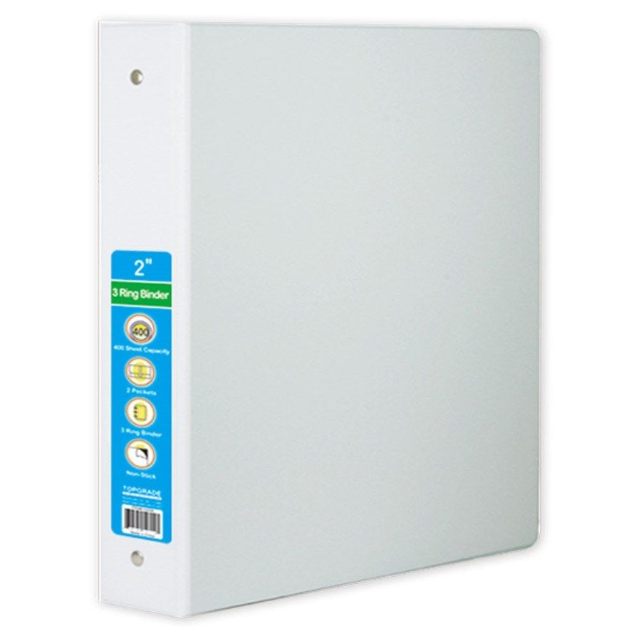 36 Wholesale Hard Cover Binder In White at