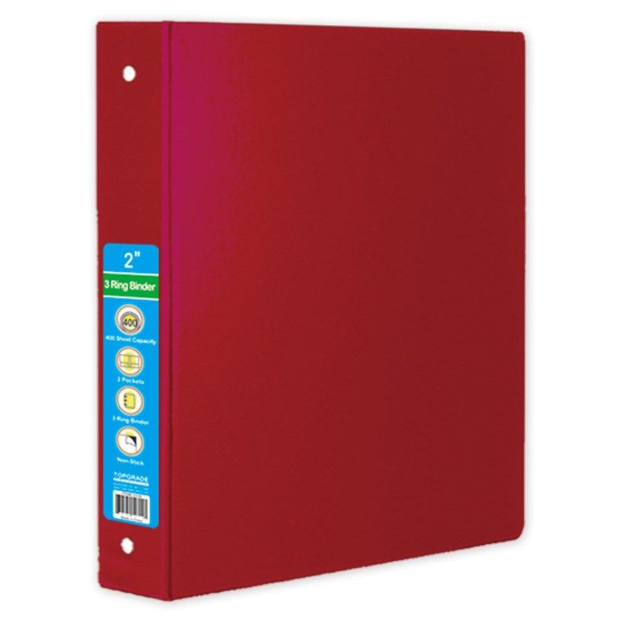 36 Wholesale Hard Cover Binder In Red at