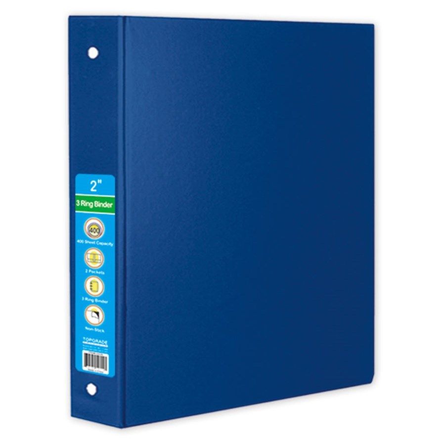 36 Wholesale Hard Cover Binder In Blue at