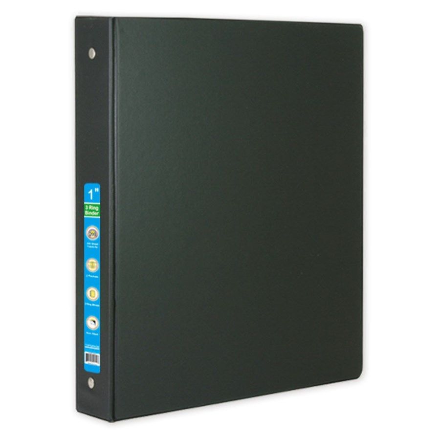 48 Wholesale Hard Cover Binder In Black at