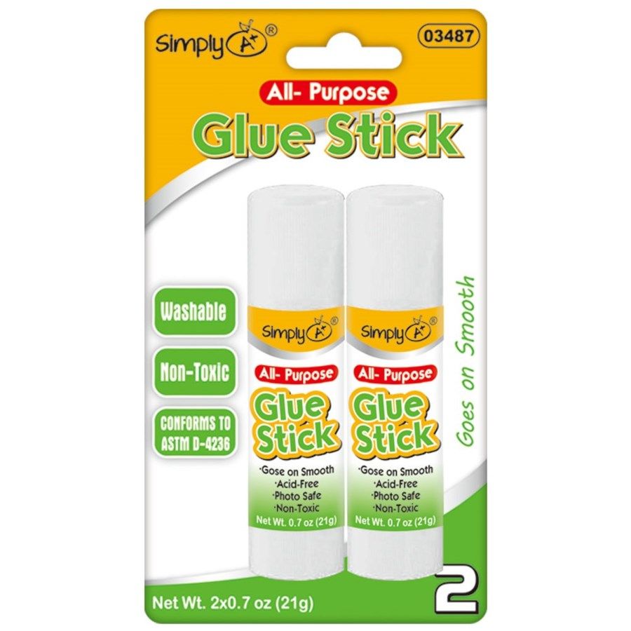 144 Wholesale 2 Pack Glue Stick at