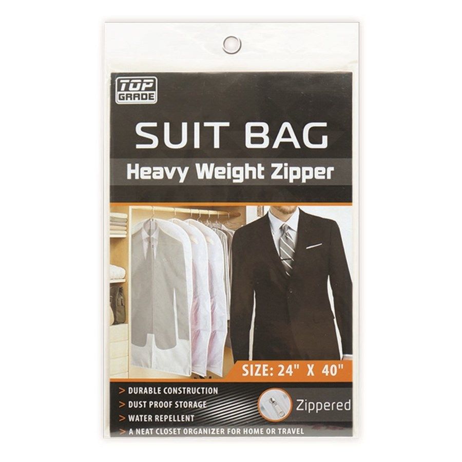 96 Wholesale Mens Suit Bag Clear at