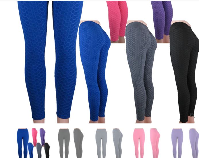 textured scrunch bum leggings