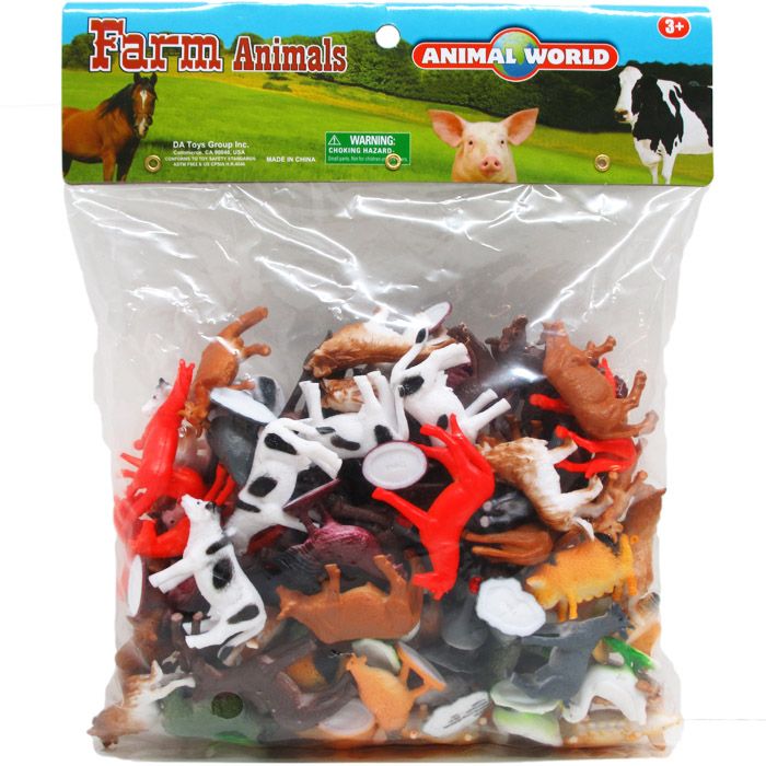 12 Wholesale Plastic Farm Animals In Poly Bag at