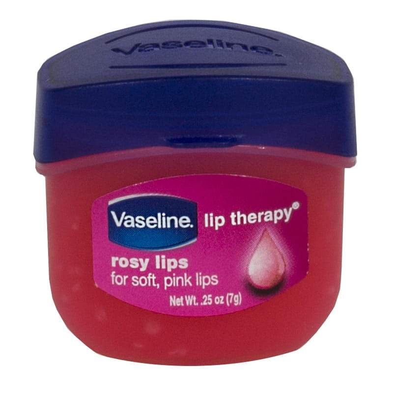 48 Wholesale Travel Size Vaseline Lip Therapy Vaseline Lip Therapy Rosy Lips Loose 0.25 Oz. Jar