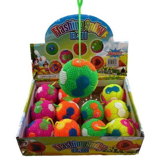 72 Wholesale 3" Squeeze Yoyo Spike Ball with Lights [Sport] at