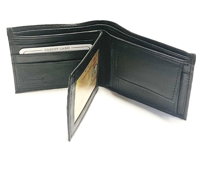 24 Wholesale Bi Folded Wallet In Black - at - wholesalesockdeals.com