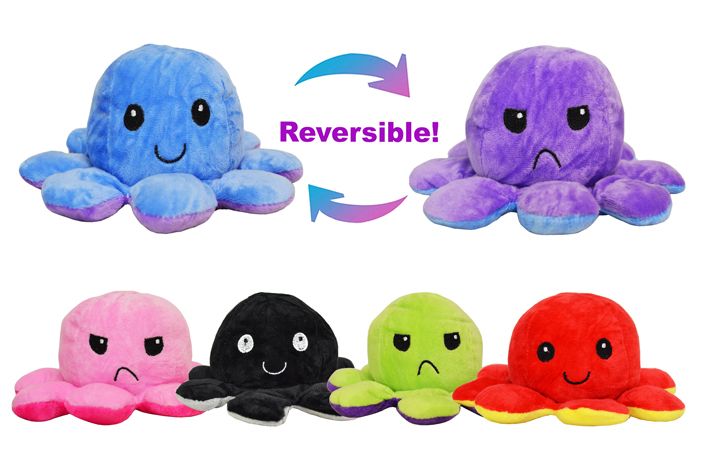 huge octopus reversible plush