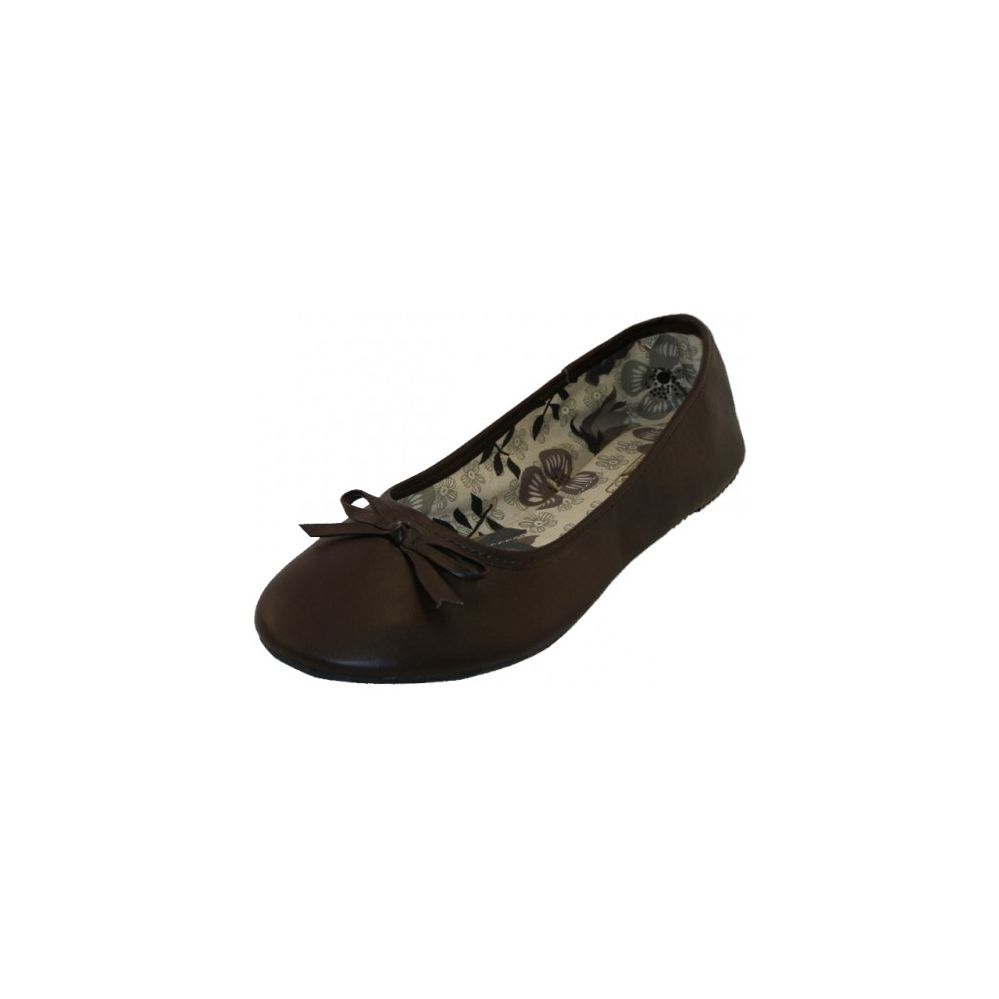 brown pointed ballet flats