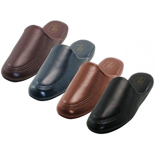 mens open back slippers