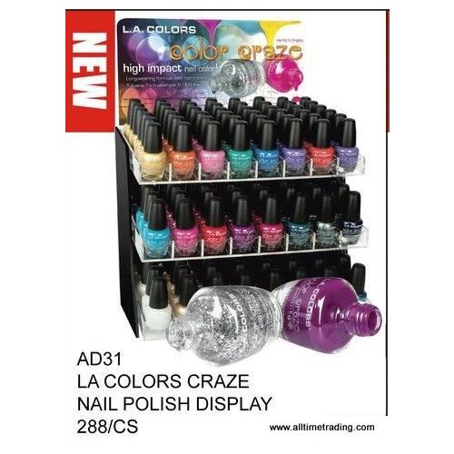 288 Wholesale La Color Craze Nail Polish With Display - at