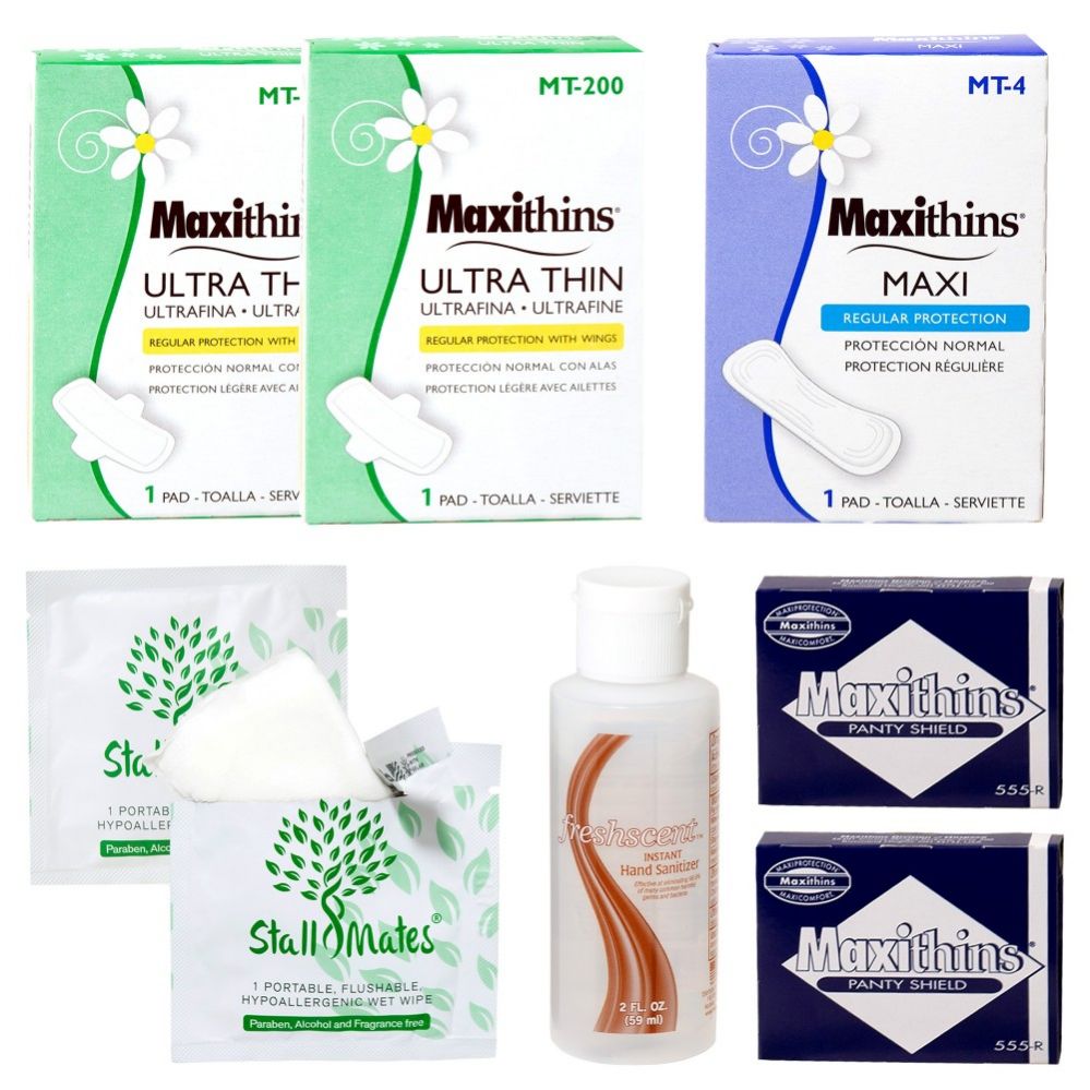 48 Wholesale 8 Piece Feminine Hygiene Kits at