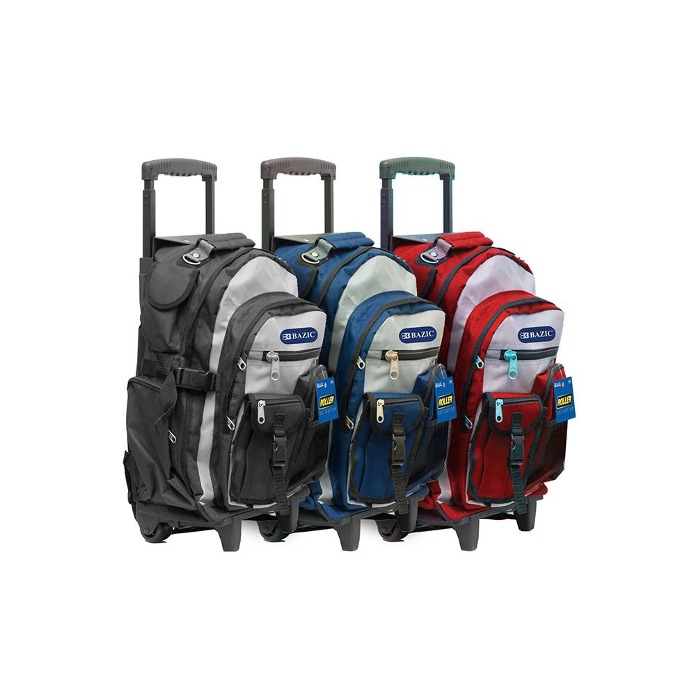 6 Wholesale 18" TwOTone Rolling Backpack at