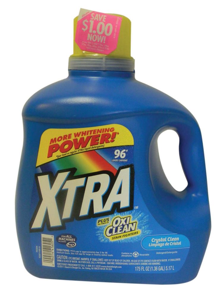 4 Wholesale Xtra Liquid Laundry Detergent 175 Oz 96 Loads Concentrated