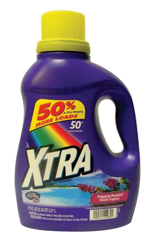 6 Wholesale Xtra Liquid Laundry Detergent 75 Oz 50 Loads Concentrated