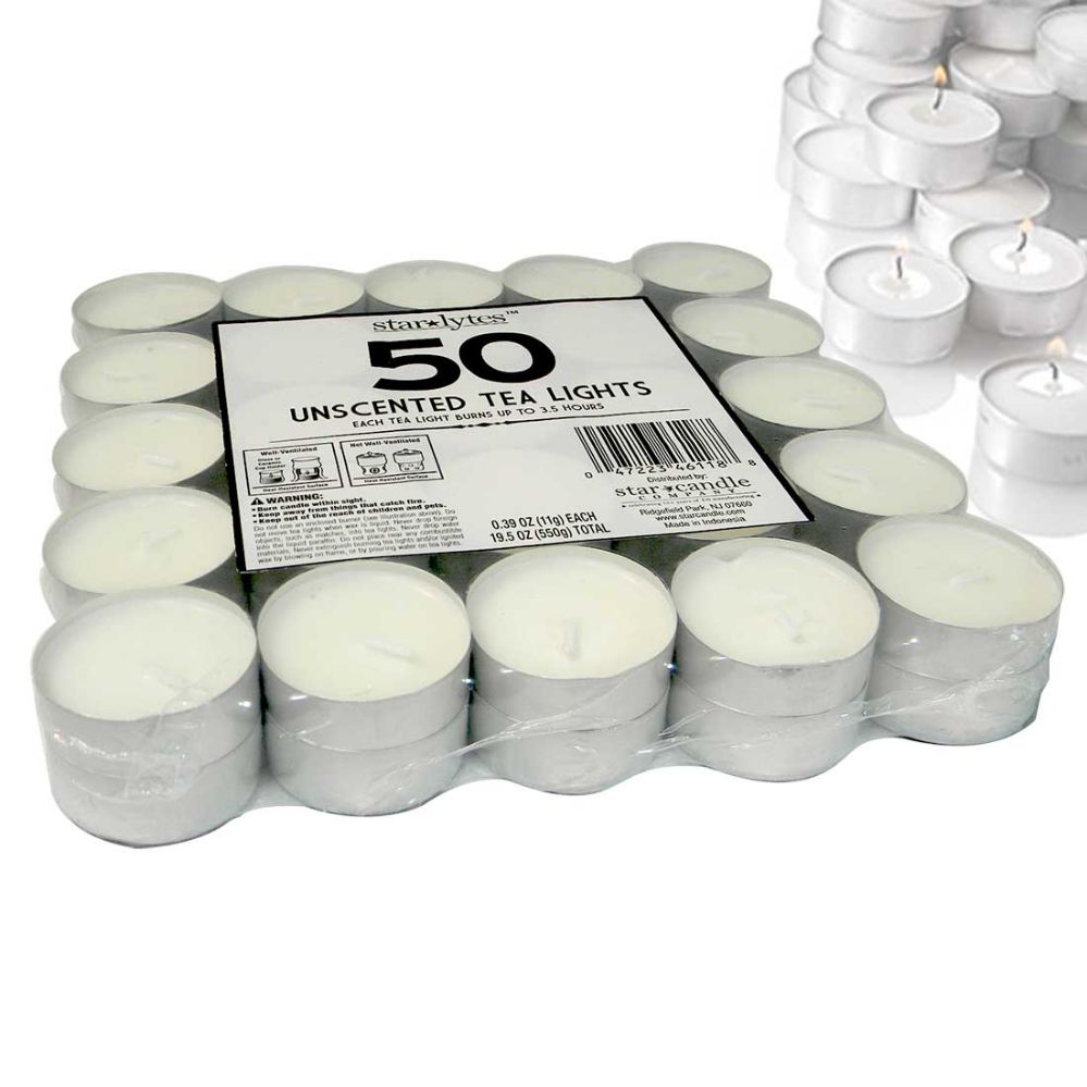 12 Wholesale Tealight Candles 50ct UnscenteD Each Tea Light Burns Up