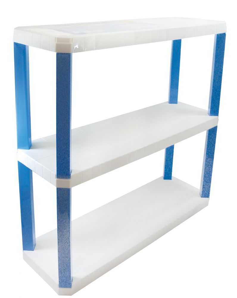 3 Wholesale STORAGE UNIT 3 SHELVES PLASTIC 30.50X10X30 INCHES at