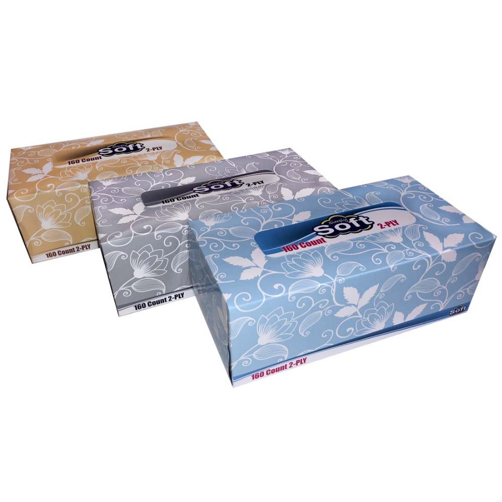 36 Wholesale Simply Soft Facial Tissue 160 at
