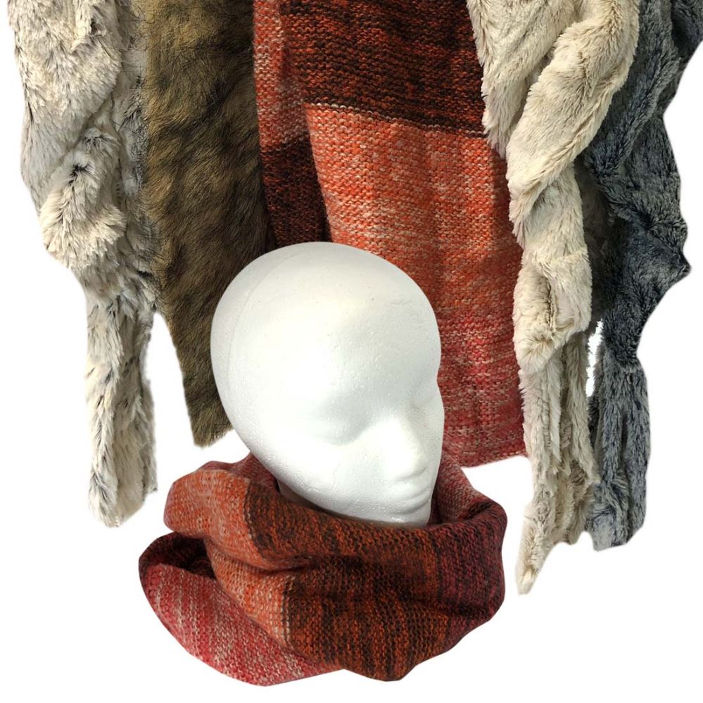 48 Wholesale Ladies Winter Scarves Astd Col at