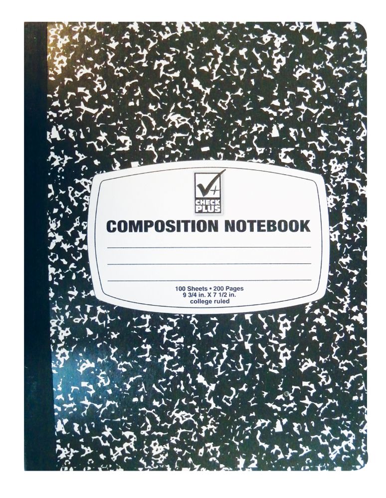 48 Wholesale Composition Notebook 100 Sheet 9.75 X 7.5 Inch College