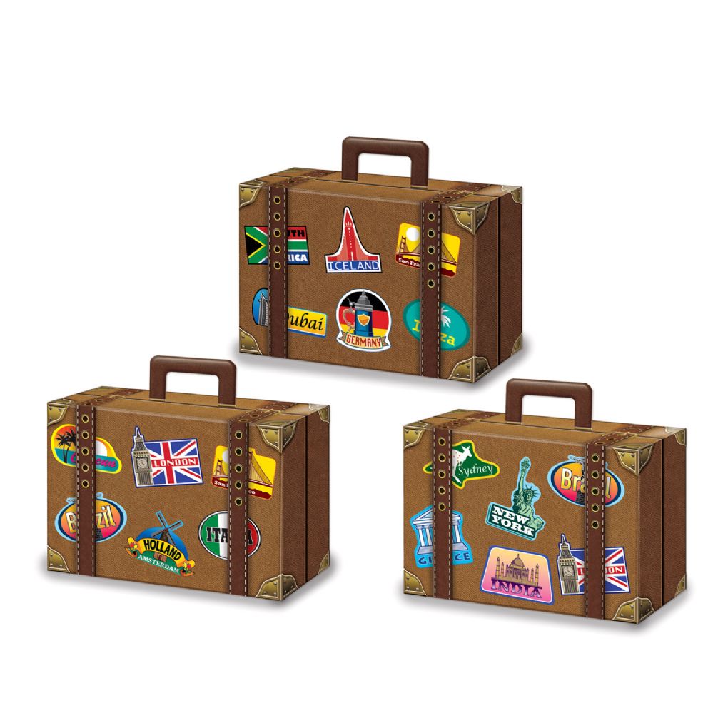 12 Wholesale Luggage Favor Boxes Assembly Required at
