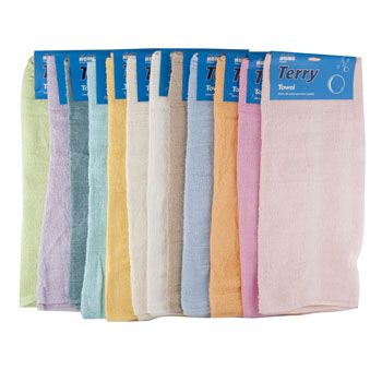 72 Wholesale Bath Towel Carded Assorted Colors - at ...