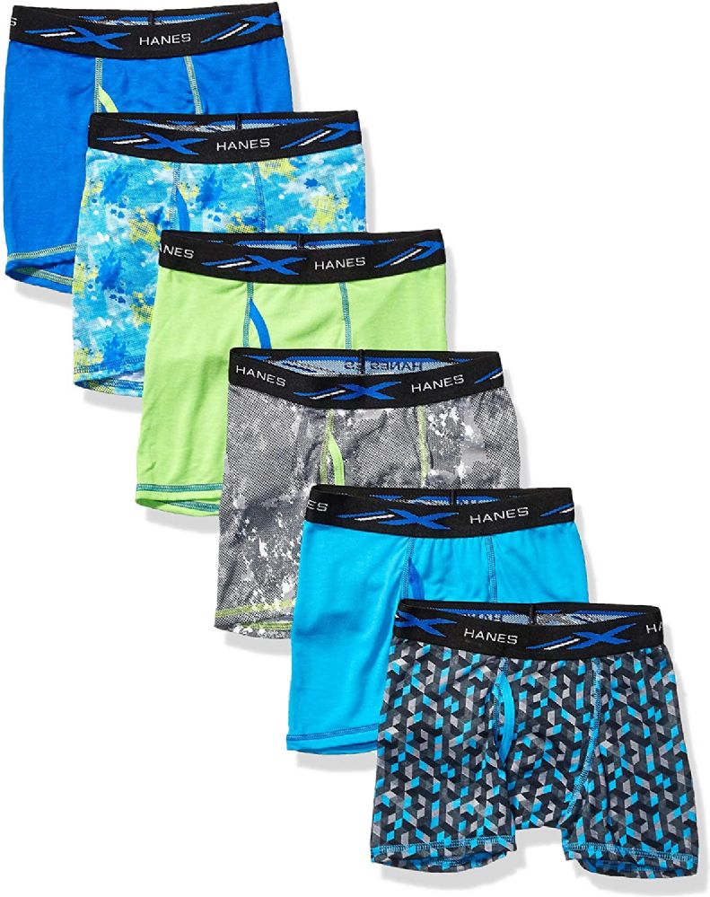 36 Wholesale Hanes Boys Boxer Brief Assorted Prints Size xl at