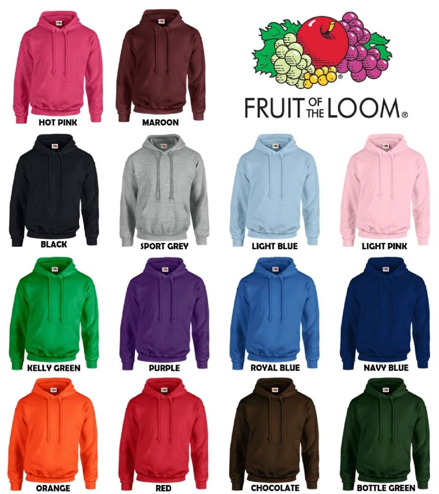fruit of the loom custom hoodies