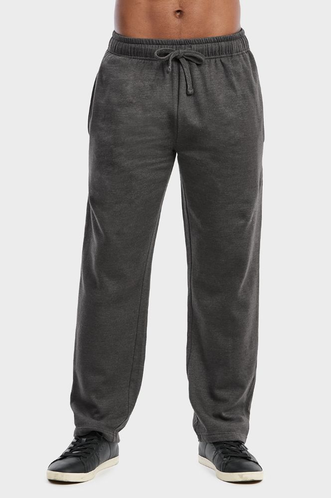 36 Wholesale Men's Lightweight Fleece Sweatpants In Charcoal Size xl ...