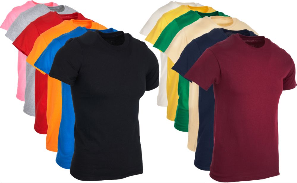 12 Wholesale 12 Pack Mens Plus Size Cotton Short Sleeve T Shirts Assorted Colors Size 3xl At