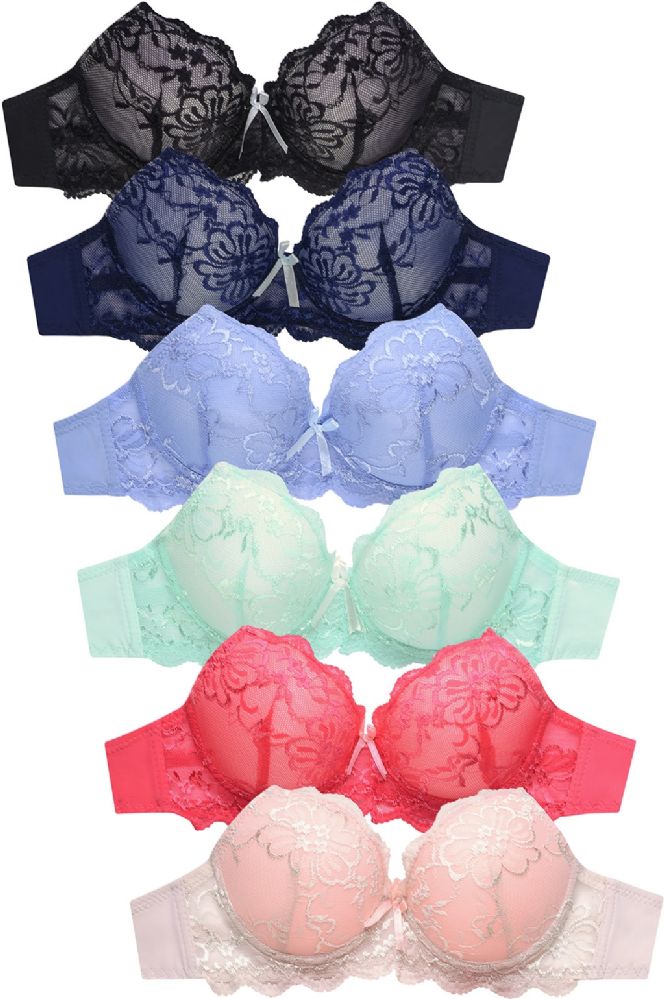 288 Wholesale Sofra Ladies Demi Cup Lace Bra at