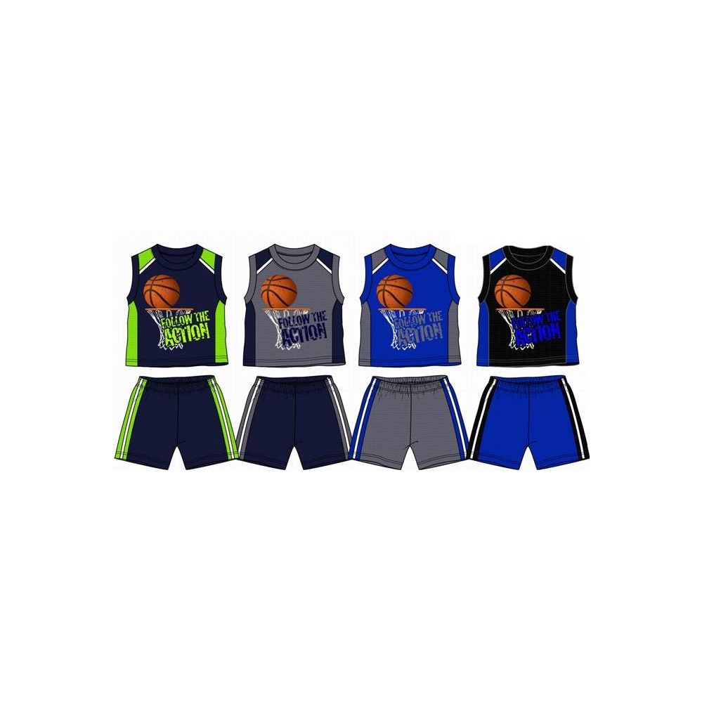 48 Wholesale Spring Boys Close Mesh Short Sets Toddler at