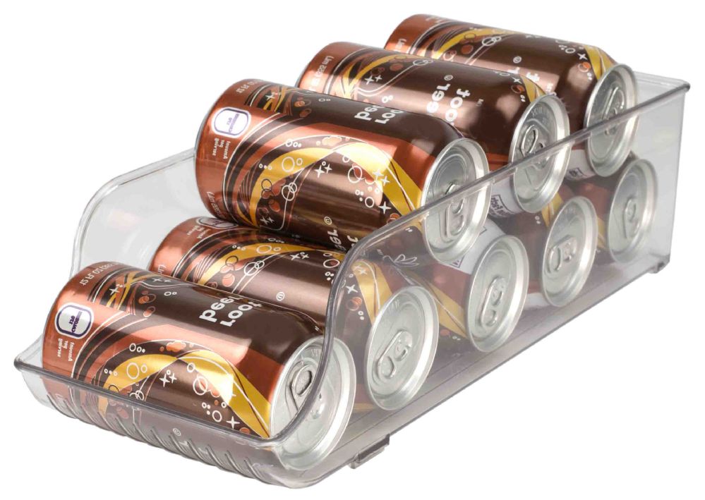 12 Wholesale Home Basics Large Plastic Soda Can Holder, Clear at