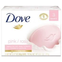 12 Wholesale Dove Bar Soap 3 Pk 3.17 Oz Pink - at - wholesalesockdeals.com